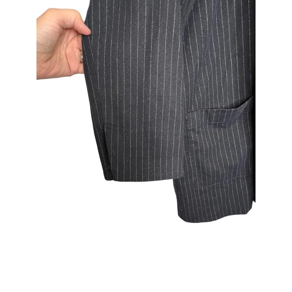 Zara Pinstripe Blazer Size Large (open front no belt) - Picture 5 of 8